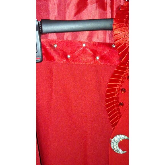 A Champagne Women's Two Piece Dress Red Vintage Embellished Grandma Core 24W - Picture 6 of 11